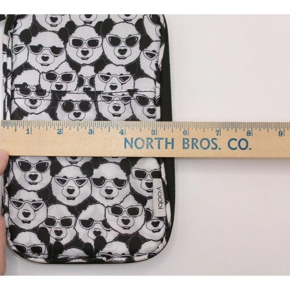 Yoobi Panda Zippered Pencil Wallet Holder School Supplies Wild & Free 8.5x5.5 in
